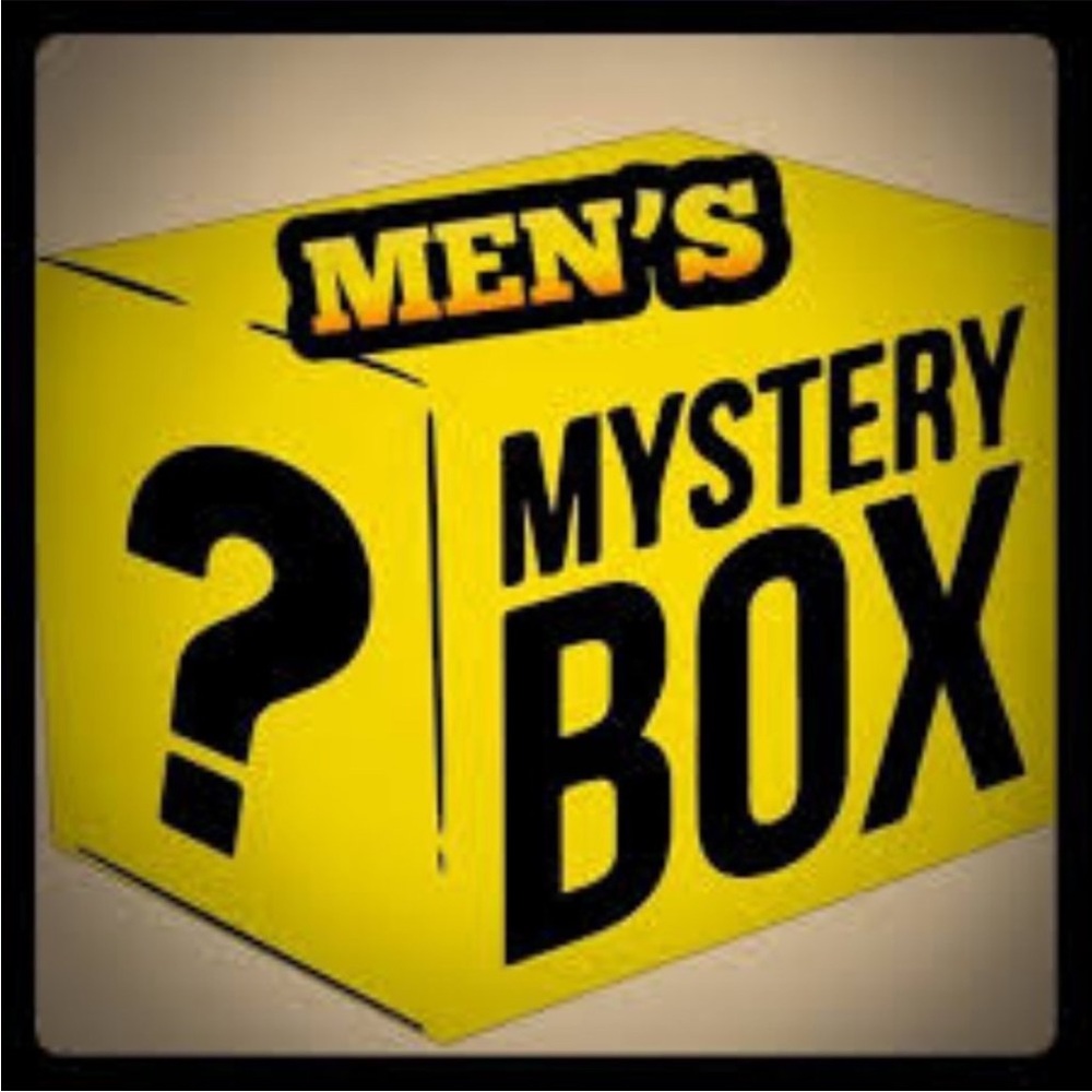 Men's Mystery Box - Size M, L, XL, 2X or 3XL Mixture Closet Clean out.  5 items